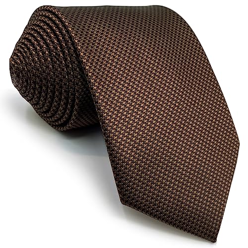 Shlax&Wing Herren Geschäftsanzug Seide Krawatte Braun Einfarbig Shlax&Wing Herren Geschäftsanzug Seide Krawatte Braun Einfarbig von S&W SHLAX&WING