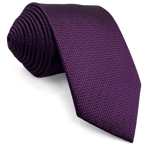 Shlax&Wing Herren Seide Geschäftsanzug Krawatte Violett Einfarbig Shlax&Wing Herren Seide Geschäftsanzug Krawatte Violett Einfarbig von S&W SHLAX&WING