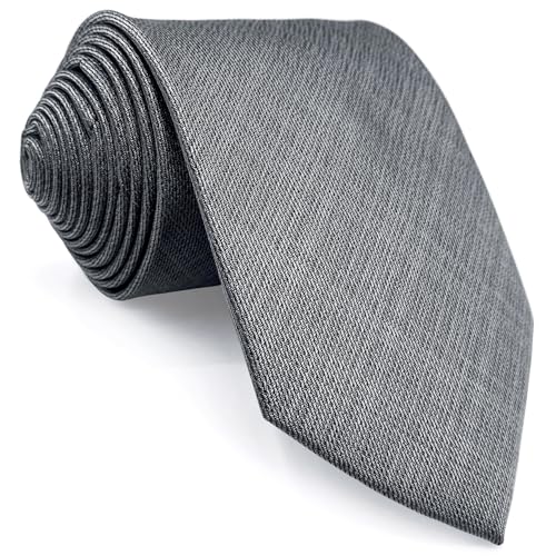 Shlax&Wing Neu Extra lang Herren Seide Geschäftsanzug Krawatte Grau Einfarbig Shlax&Wing Neu Extra lang Herren Seide Geschäftsanzug Krawatte Grau Einfarbig von S&W SHLAX&WING