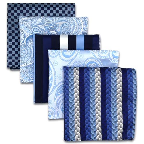 Shlax&Wing 5 Stück sortierte Taschentücher für Herren quadratisch Gr. Einheitsgröße Set02 Shlax&Wing 5 Stück sortierte Taschentücher für Herren quadratisch Gr. Einheitsgröße Set02 von S&W SHLAX&WING