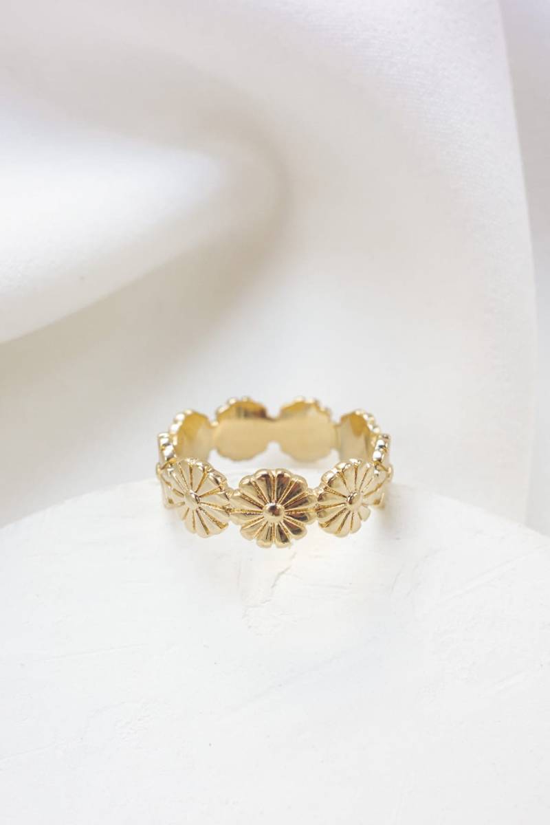 Alex Ring, Blumenmuster Trendy Minimal Ring von ShlomitOfir