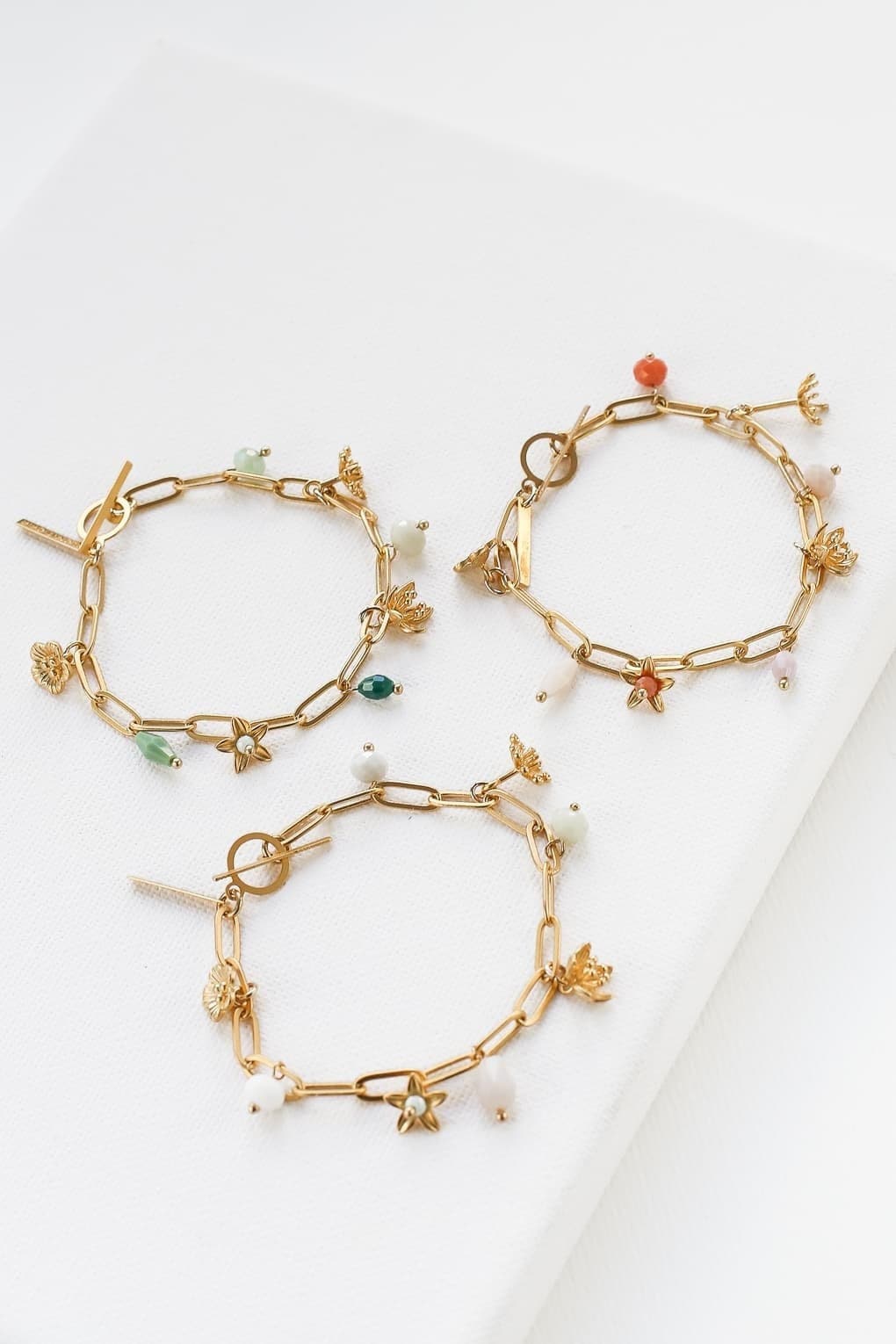 Blüten Armband, Kettenarmband, Gold Und Silber Armband von ShlomitOfir