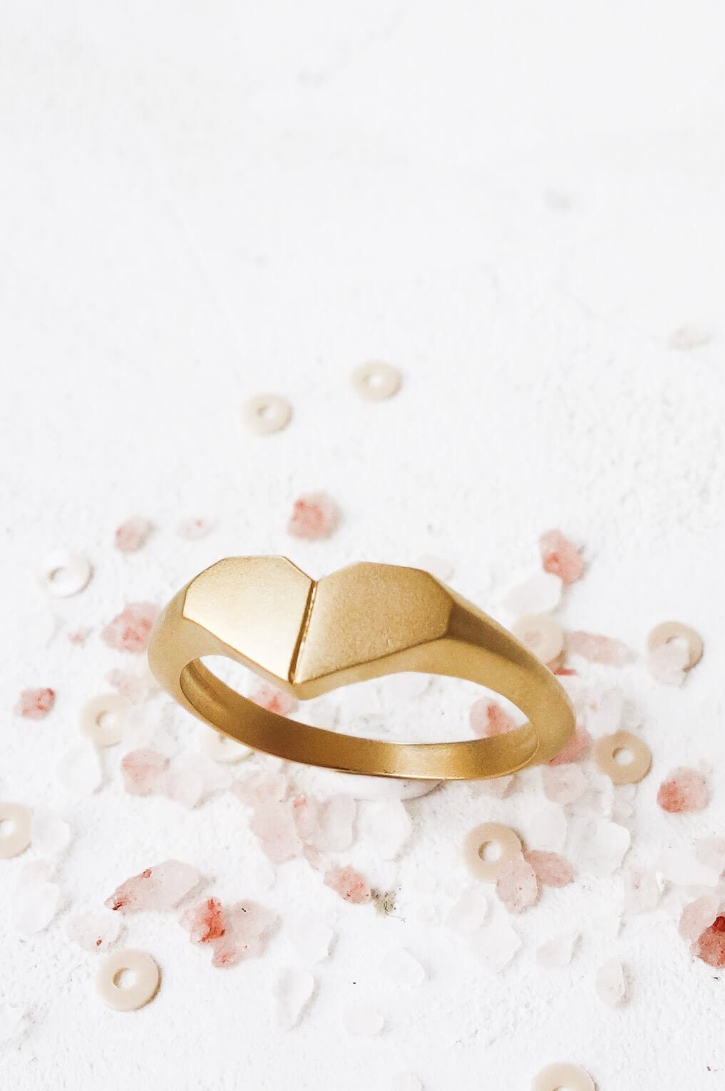 Gold Origami Herz Ring, Verlobungsringe, Versprechen Ringe, Handgemachter Schmuck, Jubiläum Elegante Zarte Ringe von ShlomitOfir