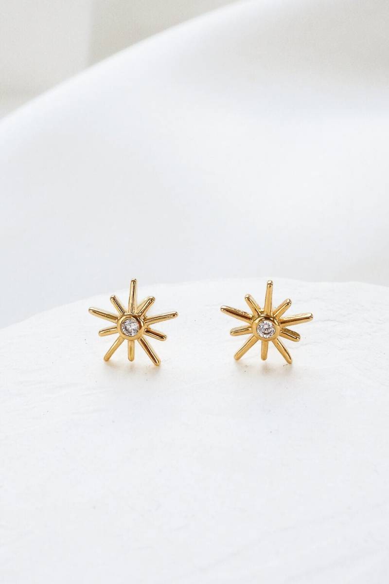 Imperial Ohrringe, Post Funken Zirkon Stern Ohrringe von ShlomitOfir