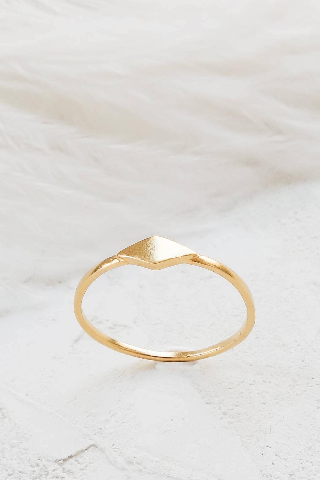 Massiver Gold Rhombus Ring, Verlobungsring, Hochzeit Goldring, Jubiläumsring, Unikat Alternative von ShlomitOfir