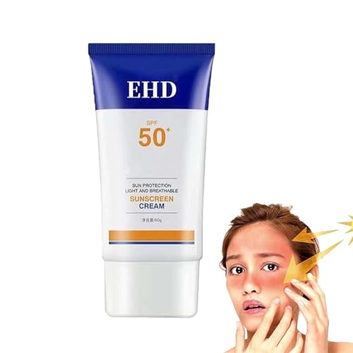 Ehd Sunscreen, Ehd Sunscreen 50, Ehd Sunscreen Spf 50, Ehd Sunscreen Cream, schnelle Absorption und kein klebriges Gefühl, Ehd Protector Solar Bester Sonnenschutz für das Gesicht von Frauen (1Pcs) von Shnbkls