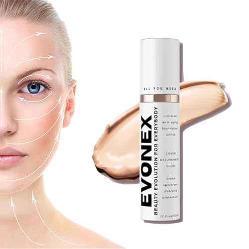 Evonex Age Defying Makeup, Evonex Age Defy Foundation, getönte Anti-Aging-Feuchtigkeitscreme, Foundation-Serum für Frauen, universelle Tönung, getönter Sonnenschutz für das Gesicht mit leichter (1Pcs) von Shnbkls