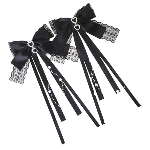 1 Paar Haarspangen mit weichen Schleifen, einfarbig, stilvolle französische Haarspangen, modischer Haarschmuck für Damen und Mädchen von Shntig