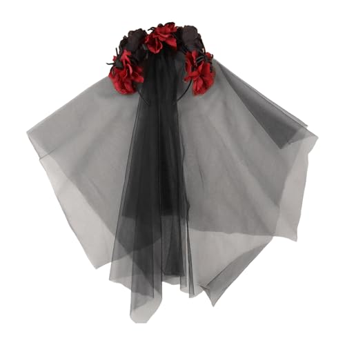 1 x Haarband mit Spinnen und Rosen, Blumenmuster, dekorativer Haarreif für Partys und den täglichen Gebrauch von Shntig