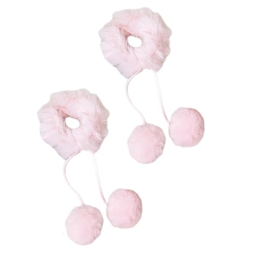 2000er Jahre Pompons Haarband für Damen und Mädchen, modisch, elastische Haargummis, Haarknoten-Halter, weiblicher Haargummi, Winterkleidung, Haarkreise von Shntig