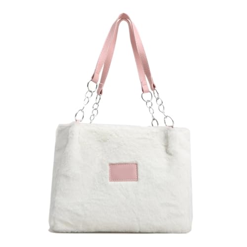 2023 Neue Plüsch-Umhängetasche, Winter-Handtasche für Mädchen und Frauen, vielseitige trendige Tasche, rose von Shntig