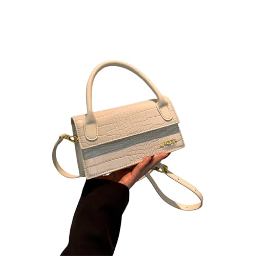 2023 Umhängetasche mit Steinstruktur, Handtasche für Mädchen und Frauen, beige von Shntig