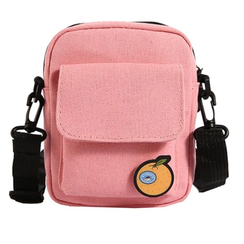 2024 Kuriertasche, Handytasche für Teenager, Mädchen, Schultertaschen, große Kapazität, Crossbody-Tasche, Canvas-Tasche, rose von Shntig