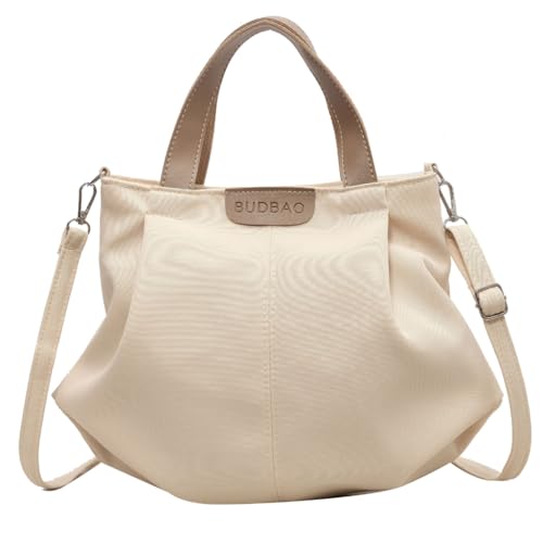 2024 Messenger Bag Large Capacity Crossbody Bag Canvas Shoulder Bags for Girl, beige von Shntig