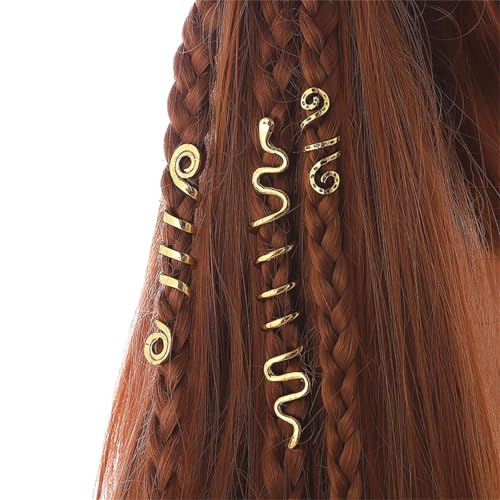 3 x langlebige Haarspangen mit drehbarer Metalllegierung, stilvolle Dreadlock-Haarspange zum Personalisieren von Frisuren von Shntig