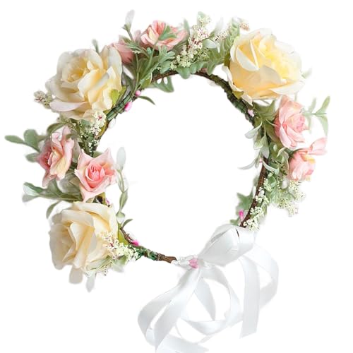 Blumenkranz, Haarreif, verstellbar, realistisch, Blumen-Haarband, Rosenkronen, Girlanden, Stirnband für Braut, Strand, Hochzeit Blumenkranz, Haarreif, verstellbar, realistisch, Blumen-Haarband, Rosenkronen, Girlanden, Stirnband für Braut, Strand, Hochzeit von Shntig