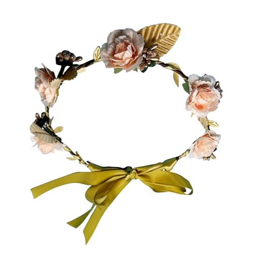 Brautblumenkronen, Girlanden, Kopfschmuck, Haarschmuck, Blumenkranz, verstellbare Blumen-Haarbänder für Braut, Hochzeit, Festival von Shntig