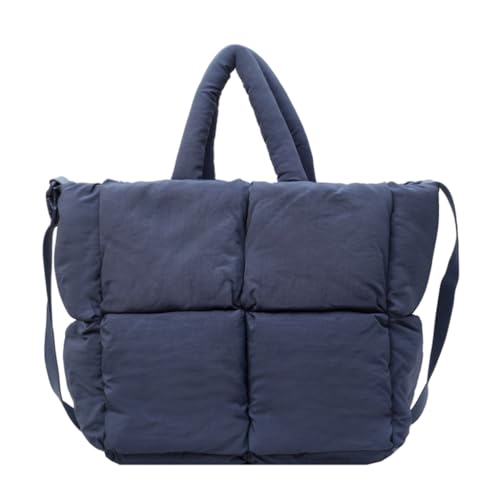 Damen Gesteppte Schultertasche Crossbody Geldbörse Leichte und funktionelle Handtasche Casual Puffer Bag für den täglichen Gebrauch, blau von Shntig