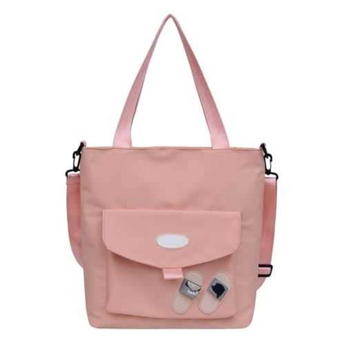 Damen-Handtasche mit großem Fassungsvermögen, lässige Umhängetasche, einfache Kuriertasche, Schüler, Schultasche für den täglichen Gebrauch, rose von Shntig