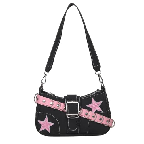 Damen Star Bag Ästhetische Umhängetasche Trend Kette Gürtel Achseltasche Kleine Hobo Bag, 1 von Shntig