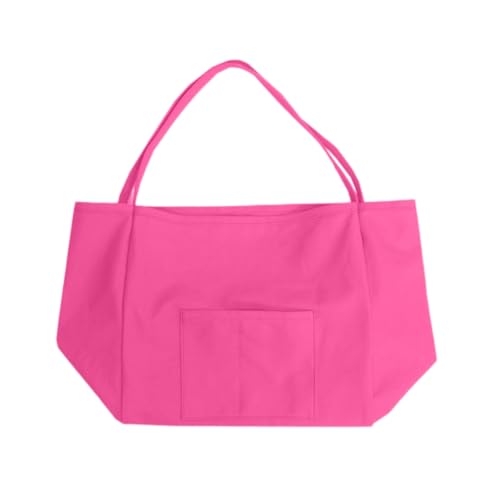 Damen-Umhängetasche, einfarbig, Kuriertasche, modische Handtasche, Segeltuch, Einkaufstasche, großes Fassungsvermögen, rose von Shntig