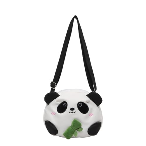 Damen-Umhängetasche aus Nylon, niedlicher Cartoon-Crossbody-Tasche, japanischer Stil, Kuriertasche, Weißer Panda von Shntig