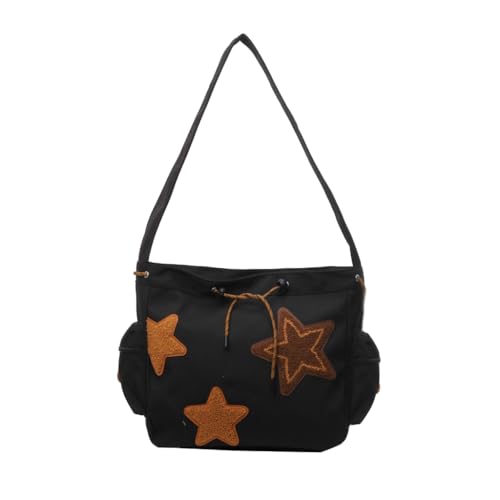 Damentasche mit niedlichem Sternenmuster, Messenger-Tasche, große Kapazität, Umhängetasche, Schwarz , No pendant von Shntig