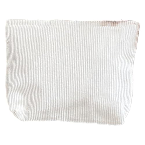 Geräumige Damen-Kulturtasche aus Kordsamt, Make-up-Aufbewahrung mit einfachem Zugriff, großes Fassungsvermögen, Kulturbeutel, organisiert, mehrere Farben, milchweiß von Shntig