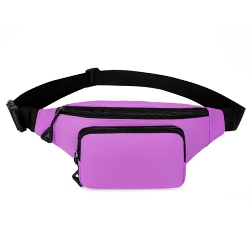 Gürteltasche Hüfttasche mit verstellbarem Gurt Brusttasche praktische Crossbody-Tasche wasserabweisend Hüfttasche für Damen und Herren, Violett von Shntig