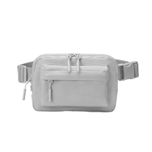 Gürteltasche für Damen und Herren, kleine Umhängetasche mit verstellbarem Riemen, wasserabweisend, Brusttasche, Hüfttasche, hellgrau von Shntig