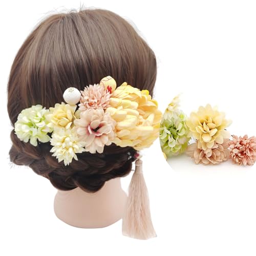 Haarnadeln aus Temperament, bunte Blume, japanische Frühlings-Haarnadel, Hochzeitshaarschmuck für Damen, langes Haar, Blumenform, Haarspangen für den Alltag, große, elegante Haarspangen für Damen, 9 von Shntig