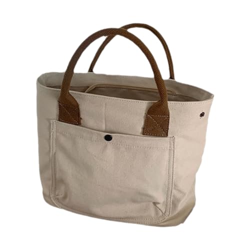 Hobo-Tasche im japanischen Stil für Damen, modische Lunchtasche, Segeltuch, Handtasche, Einkaufstasche, beige von Shntig