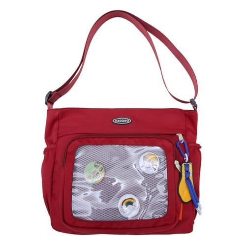 Ita-Tasche im japanischen Stil, große Kapazität, modische Umhängetasche für Mädchen und Frauen, burgunderfarben von Shntig