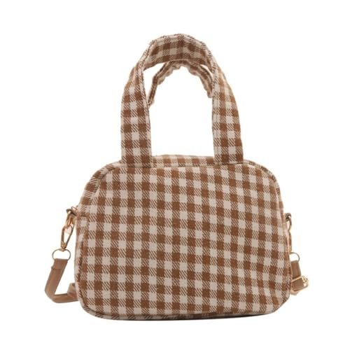 Japanische süße Handtasche mit großem Fassungsvermögen, leichte Umhängetasche für Damen und Mädchen, khaki, With pendant von Shntig