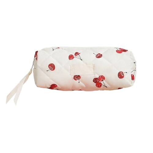 Kosmetiktasche für Damen, süßes Herzmuster, gesteppt, Baumwolle, Reise-Make-up-Organizer mit geräumigen Fächern, Kulturbeutel, stil 4 von Shntig