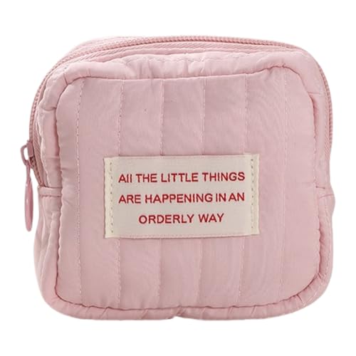 Kosmetiktasche im koreanischen Stil, Kulturbeutel, ästhetischer Kosmetik-Organizer, quadratisch, Make-up-Tasche, Hautpflege-Organizer für Damen, rose von Shntig