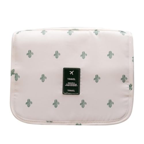 Kulturbeutel zum Aufhängen für Damen und Herren, tragbare Make-up-Tasche, Badezimmer-Zubehör-Organizer für Kosmetika, cactus von Shntig