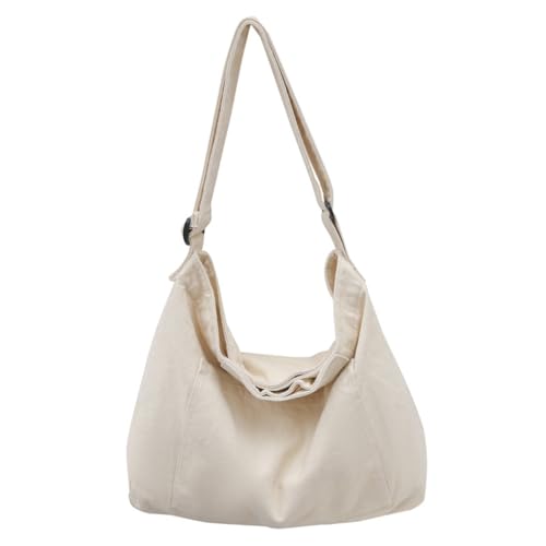 Lässige Umhängetasche aus Segeltuch, japanischer Stil, Schultertasche für Herren, beige von Shntig