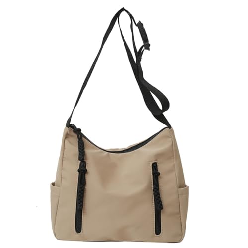 Leichte Nylon-Umhängetasche, Umhängetasche, große Handtasche für den täglichen Gebrauch, khaki von Shntig