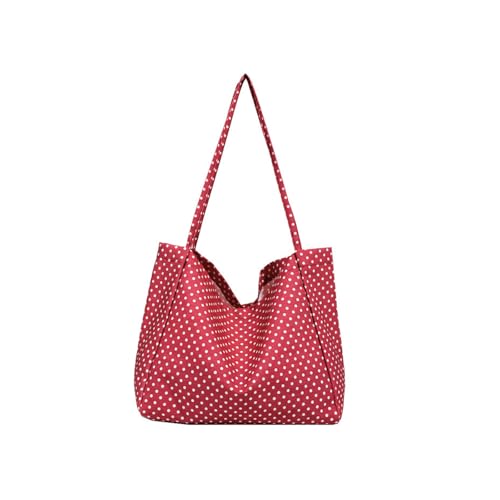 Moderne Tasche mit Punkten für den täglichen Gebrauch, leichte Canvas-Unterarmtasche, geräumiges Design mit bequemem Schultergurt von Shntig