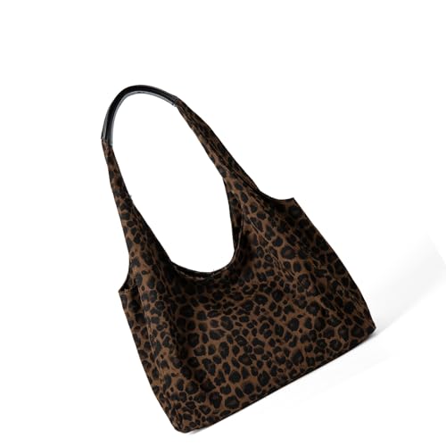 Modische Unterarm-Umhängetasche mit Tierdruck, großes Fassungsvermögen, Arbeits- und Pendlertasche, leichtes Polyester, für den täglichen Gebrauch, braun von Shntig