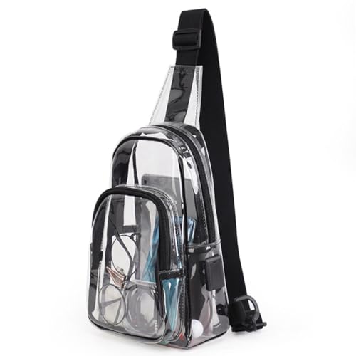 Multifunktionale Schultertasche für Damen und Herren, transparente Brusttasche, kleine Umhängetasche, 1 von Shntig