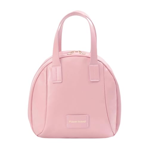 Shell Kosmetiktasche Große Kapazität Kulturbeutel PU-Leder Make-up Tasche Ästhetische Make-up Aufbewahrungstasche für Frauen Mädchen, rose, L von Shntig