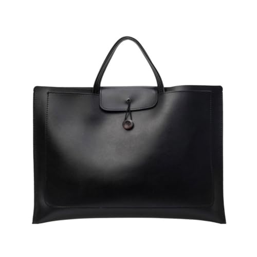 Shntig Laptoptasche, Computertasche, Laptop-Aktentaschen, Leder, Laptoptasche, PC-Tragetasche, große Kapazität, Handtasche für Notebooks, Schwarz , Large von Shntig