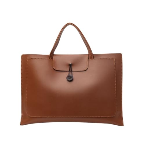 Shntig Laptoptasche, Computertasche, Laptop-Aktentaschen, Leder, Laptoptasche, PC-Tragetasche, große Kapazität, Handtasche für Notebooks, braun, Large von Shntig