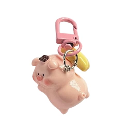 Shntig Modische Schweineheizung Anhänger Keyrings Niedliche Tierbeuteldekoration Neuheit 3D Piggy Pendan Accessoire Für Taschen Oder Telefone von Shntig
