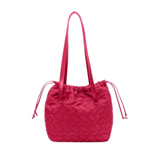 Stilvolle Umhängetasche, funktionale Pendlertasche, Stoff für Herbst und Winter, rose pink von Shntig