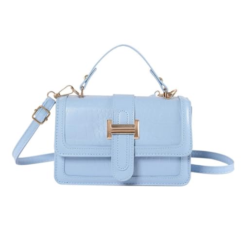 Stone Texture Leder Crossbody Bag Damen Sling Bags PU Umhängetasche Zeigen Sie Ihr Vertrauen und Charme, blau von Shntig