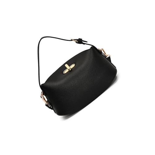 Umhängetasche aus PU-Leder für Damen, modische Umhängetasche, trendige Handtasche, Retro, Kuriertasche, weibliche Eimertasche, Schwarz Umhängetasche aus PU-Leder für Damen, modische Umhängetasche, trendige Handtasche, Retro, Kuriertasche, weibliche Eimertasche, Schwarz von Shntig