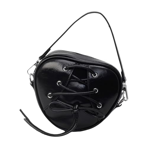 Umhängetasche im koreanischen Stil für Damen, mit Tragegriff oben, herzförmig, Kuriertasche, PU-Leder, Umhängetasche, kleine Handtasche, Schwarz Umhängetasche im koreanischen Stil für Damen, mit Tragegriff oben, herzförmig, Kuriertasche, PU-Leder, Umhängetasche, kleine Handtasche, Schwarz von Shntig